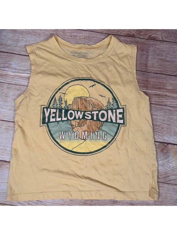Weekend Soul Yellowstone Wyoming Small Pajama Set Yellow - Image 2