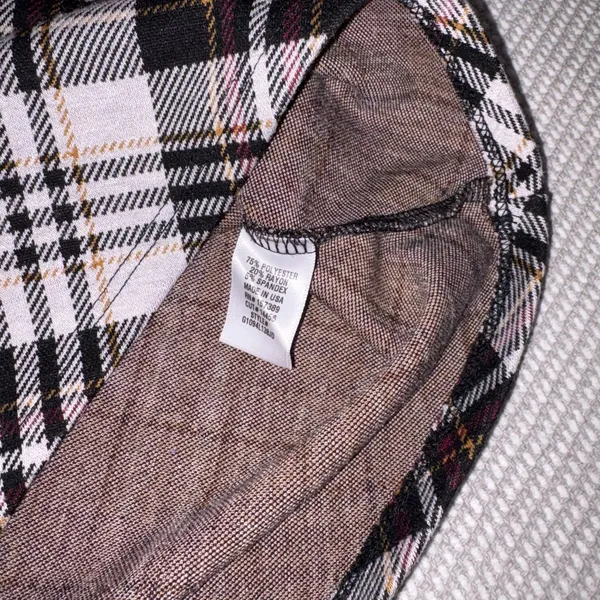 Originality Red Black White Plaid Tartan A Line Mini Skirt Sz Sm School Girl - Image 3