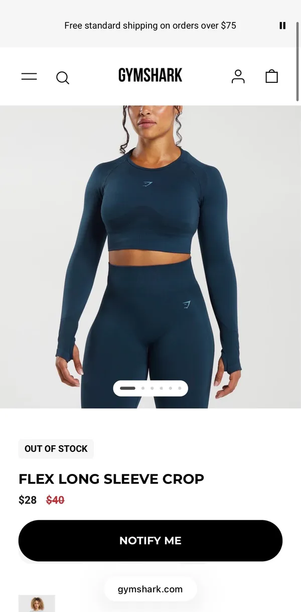 Gymshark Top Crop Long Sleeve - Image 5