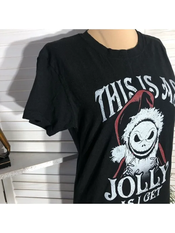Disney Nightmare Before Christmas T-shirt Jack Skellington Santa gothic sarcasm - Image 10