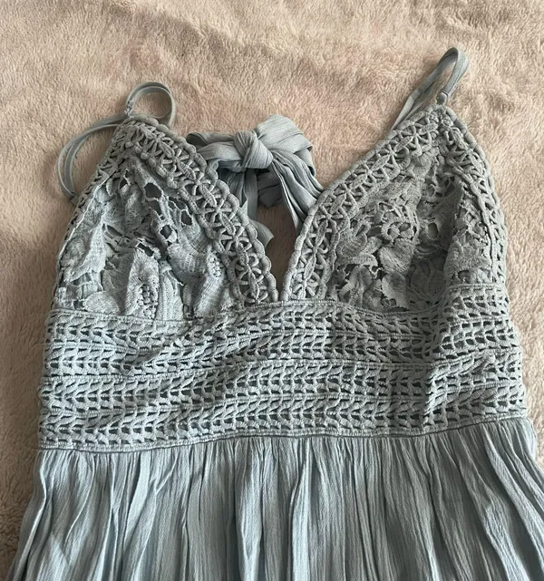 American Threads Blue Flowy Romper - Image 3