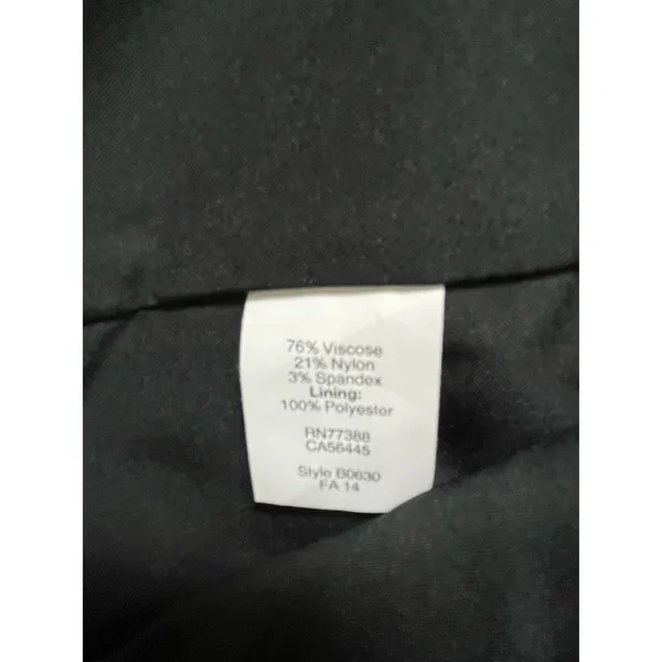 Madewell‎ Lauren Collarless Longline Blazer Jacket Black Minimalist Chic Size 4 - Image 6