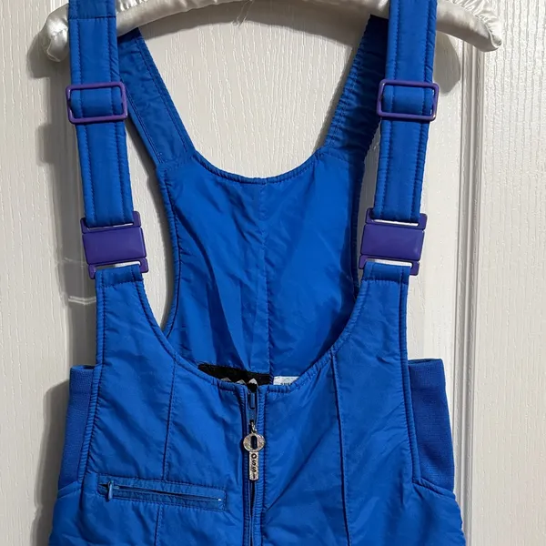 Vintage Ossi Skiwear Blue Snow Bib‎ Overalls Jumpsuit Gorp Retro Athleisure Ski - Image 3