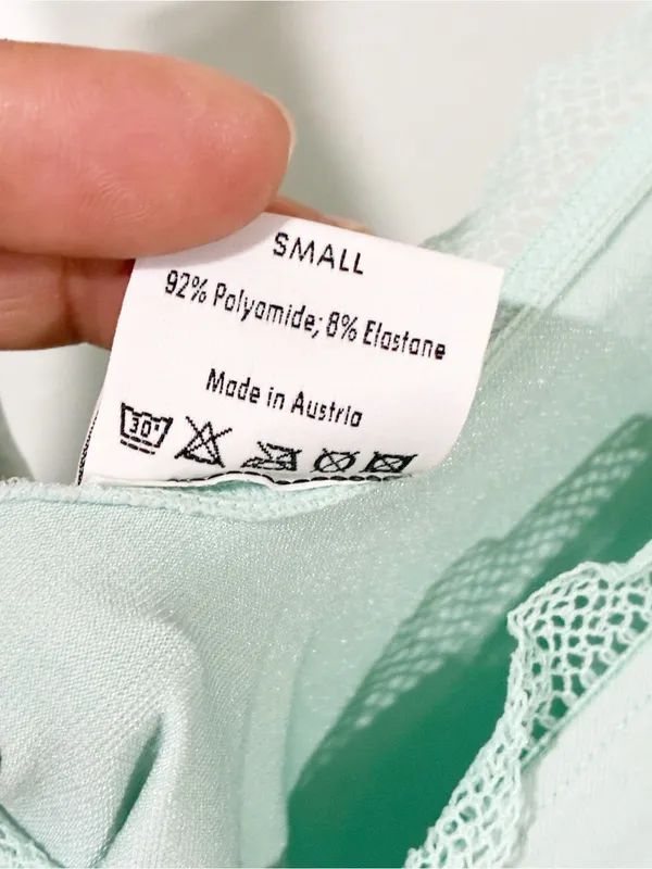 Wolford Mint Green Mesh Cutout Sleeveless Stretch Top Size Small - Image 4