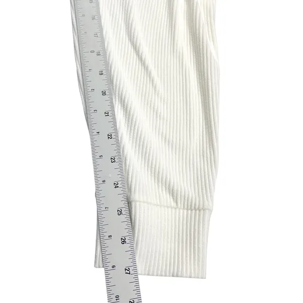 Tommy John Womens White‎ Ribbed Pajama Lounge Jogger Pants Small Cozy PJs EUC - Image 9