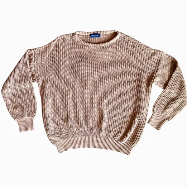 American Apparel 100%‎ Combed Cotton Chunky Tan Sweater Sz XL - Image 2
