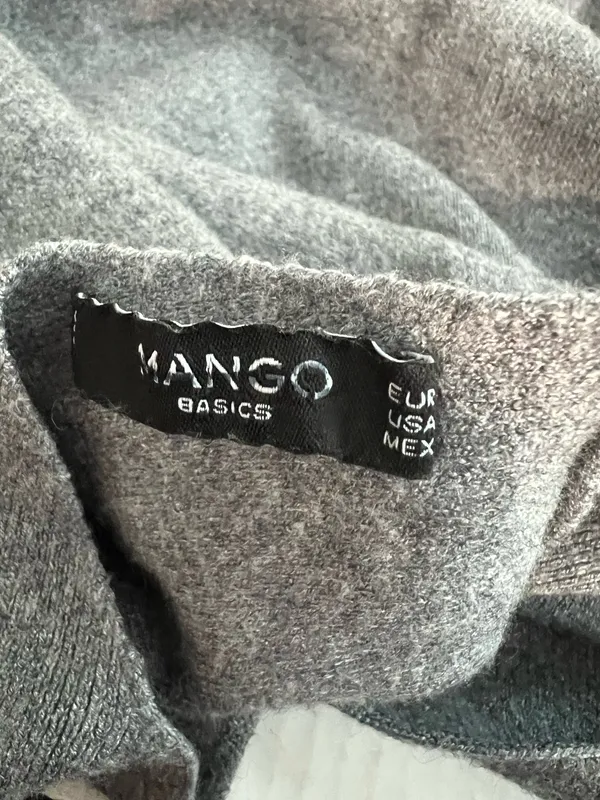 Mango Gray Pullover Crew Neck Sweater - Image 3