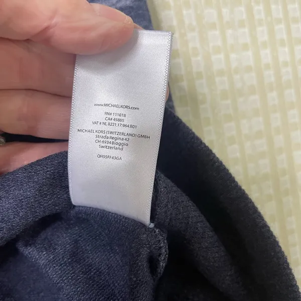 Michael Kors Logo Charm Cotton Navy blue sweatshirt - Image 6