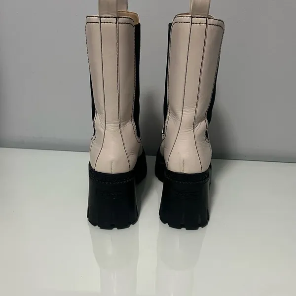 Coach Cream and Black Ankle Booties - Image 3