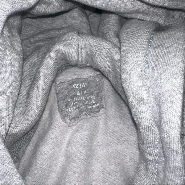 Aerie Gray Graphic Hoodie Sweatshirt “Be The Real You” Size Medium - Image 5