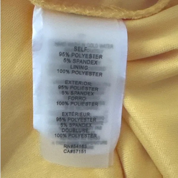 Kensie Yellow Halter‎ Dress Gold Chain Neckline Draped Layered Mini Size 2 - Image 10