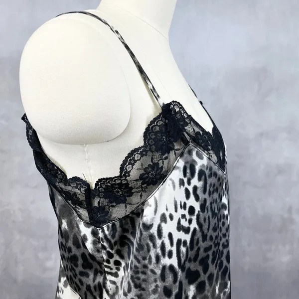 Davi & Dani‎ Womens Leopard Cami Size M Y2K Lingeriecore Sultry Club Night Edgy - Image 4