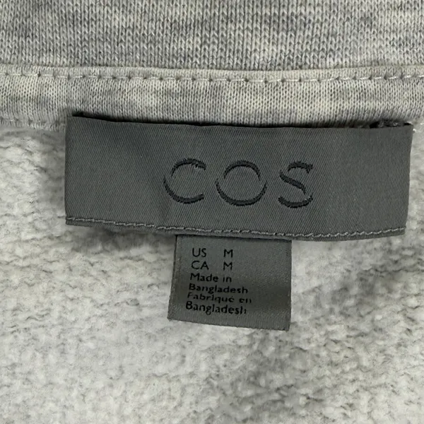 COS Womens‎ Heather Gray Cotton Blend Crewneck Sweatshirt Size Medium Minimalist - Image 3