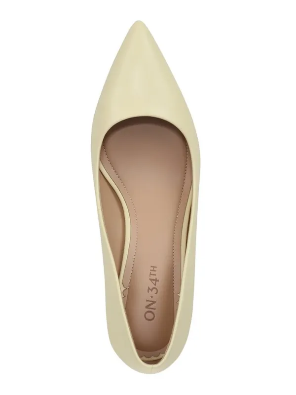 On 34th Womens Mariahh Pointed Closed Toe Stiletto Pump Heels Yellow 6.5M - Image 14