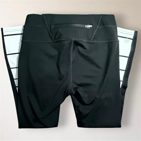 Athleta Sonar Capri Leggings XXS Black White Striped Yoga Running‎ Athletic - Image 6