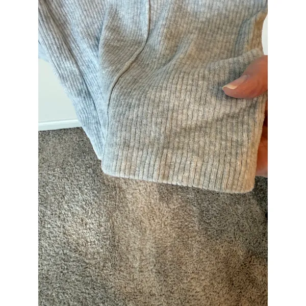 Aerie High Rise Pull On Sweatpants Gray Cotton Blend Women's Size Large - Image 3