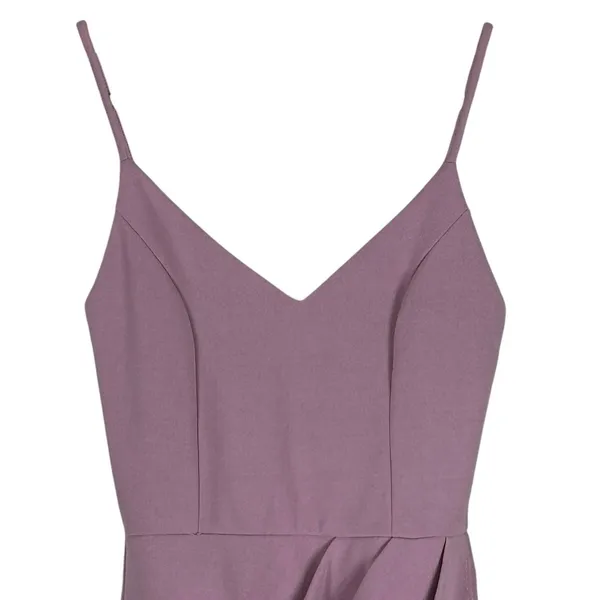 NWT Lulus Mini Bodycon Dress Womens XS Mauve Sleeveless Wrap Minimalist Cocktail - Image 3
