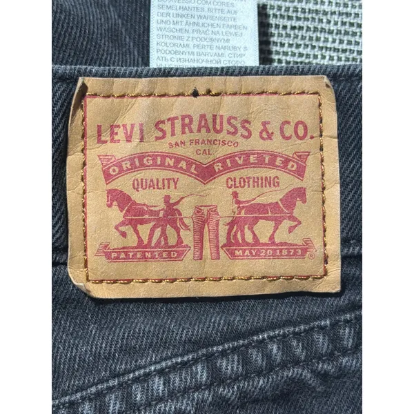 Levis Womens Black Wide Leg High Rise Denim Jeans Size 24 Streetwear Casual - Image 5