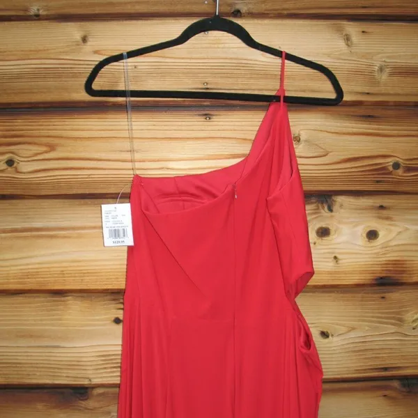Jump Apparel Juniors One Shoulder Jersey Gown with Cutout - Image 7
