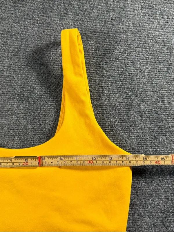 Spiritual Gangster Sports Bra Crop Top Mustard Yellow Size Small - Image 5