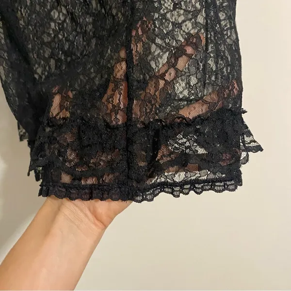 Victoria's Secret Vintage Black Lace Babydoll Lingerie Top medium - Image 9