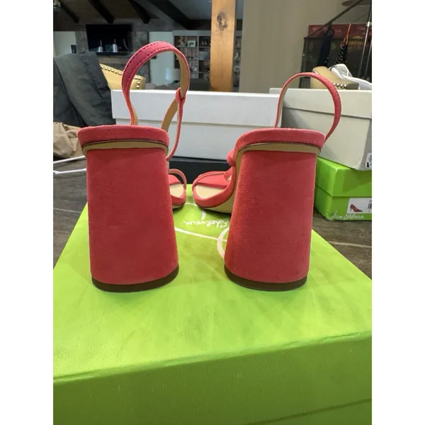 Sam Edelman Kit Dahlia Pink Square Toe Slingback Cylindrical Block Heel Sandals‎ - Image 6