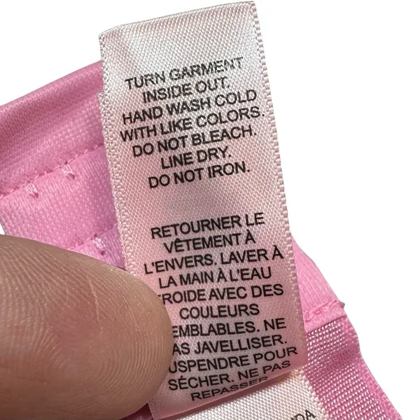 Juicy Couture Pink Silky Satin Logo Triangle Bralette Size S Bra Y2K Rave NEW - Image 8