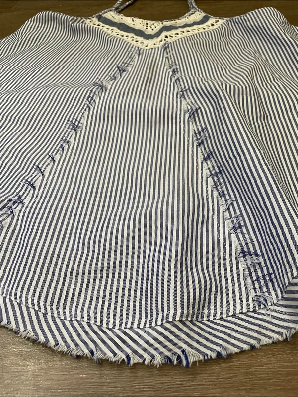 Altard State Flowy Striped Tank Top Size M Blue White Nautical Boho Summer - Image 9