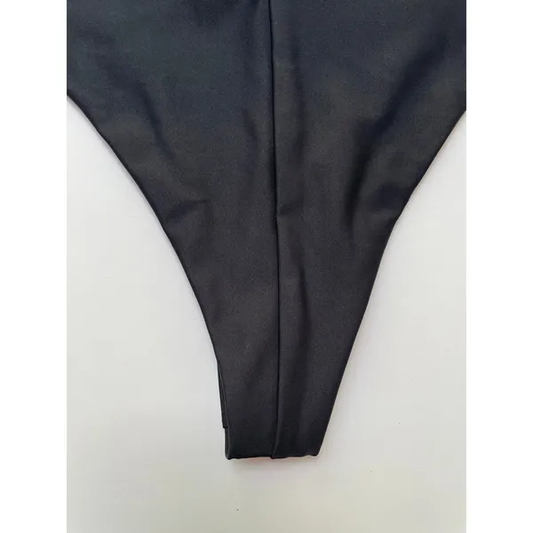Quince Italian V-Cut High-Leg Bikini Bottom Swim Black Size XS NEW - Image 6