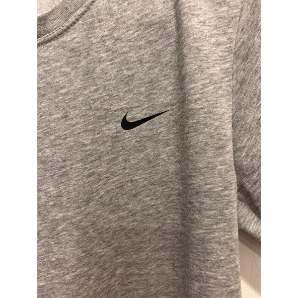 Nike Womens Athletic Cut Dri-FIT T-Shirt Heather Gray Short Sleeve Large L‎ - Image 2