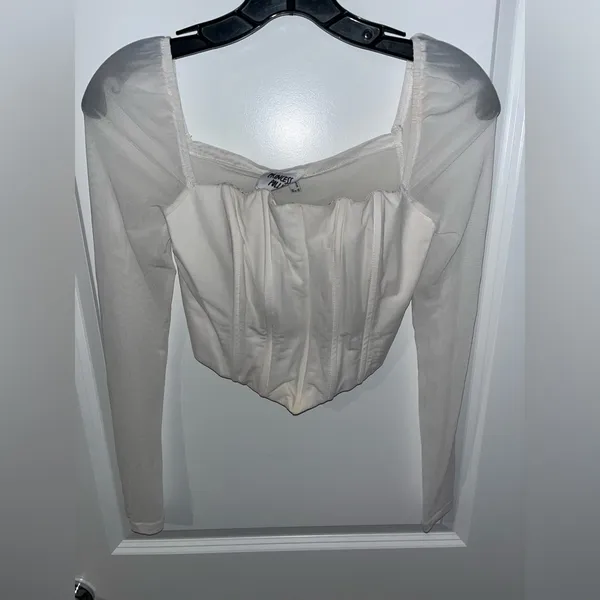 Princess Polly Gypsie Mesh Renaissance Coquette Soft Girl Blouson Corset Top US6 - Image 8