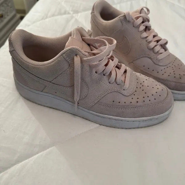 Nike Court Vision Low Womens Orange Pink Pearl White Sneakers Shoes - Image 2