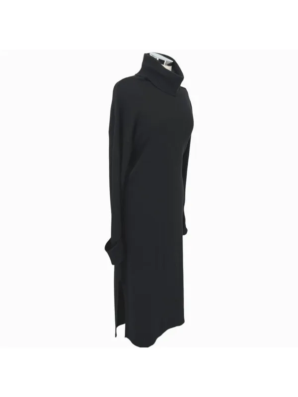 PAIGE Raundi Cutout Turtleneck Midi Sweater Dress Black Wool Blend Size XS NWOT - Image 11
