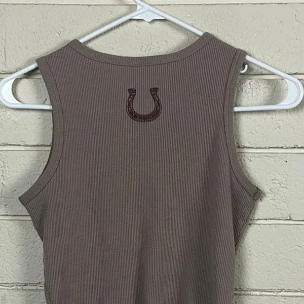 Homegirl Rodeo Wild West Brown Tank size S - Image 5