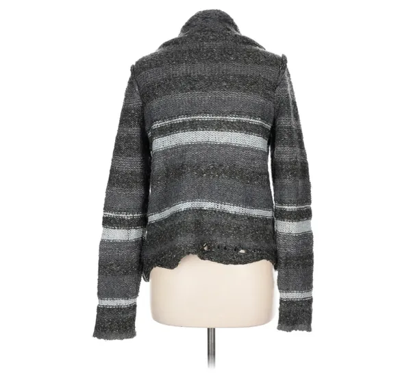 Free People charcoal braided cardigan - Image 5