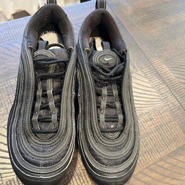 Nike air max 97 triple black 7.5 women *no insoles - Image 3