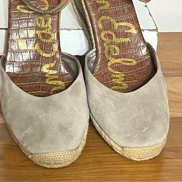 Women’s Sam‎ Edelman Harmony Suede Espadrille Wedge Size 10M - Image 4