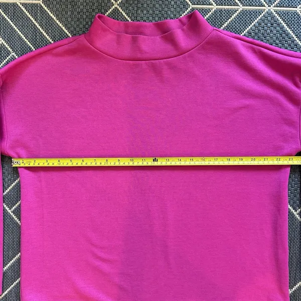 LOFT Outlet Magenta Pink Cozy Mock Neck Fleece Pullover Sweatshirt Large NWOT - Image 10