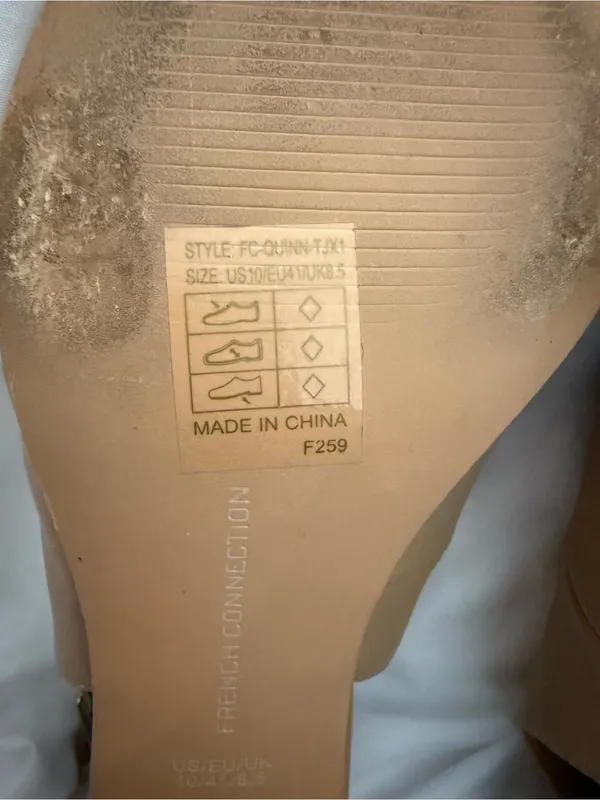 EUC French Connection Quinn Nude Slingback Kitten Heel - Image 7