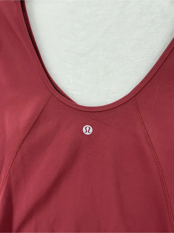 lululemon athletica Long Sleeve Scoop-Neck Top in Burgundy 1100 - Image 5