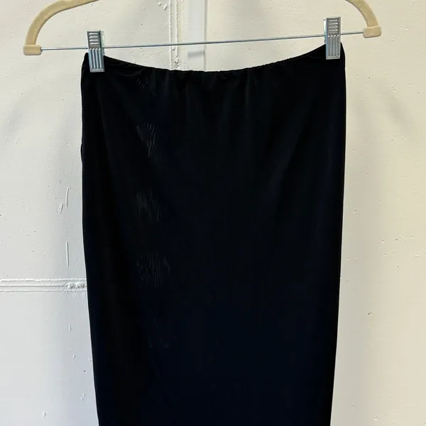 NWT‎ Missguided Black Ruched O-Ring Cut Out Midi Skirt Side Slit Size 8 Festival - Image 5