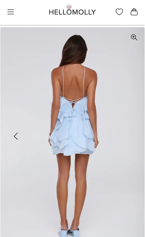 Hello Molly Designer Love Mini Dress Blue - Image 3