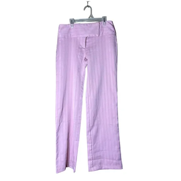 Vintage Y2K Vezucci Pink Low Rise‎ Wide Leg Career Pants Size 6 - Image 2