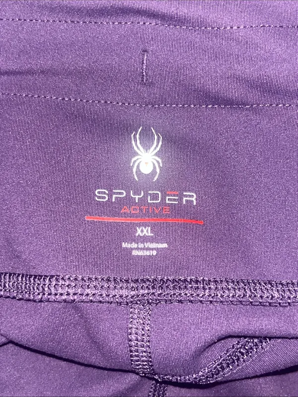 Spyder Active Sport Women's Purple High Waisted Stretch Cargo Leggings - Image 7