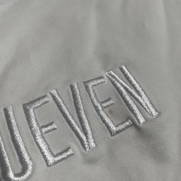 DOYOUEVEN White Embroidered Cropped Long Sleeve Sweatshirt Top Women's Small - Image 2