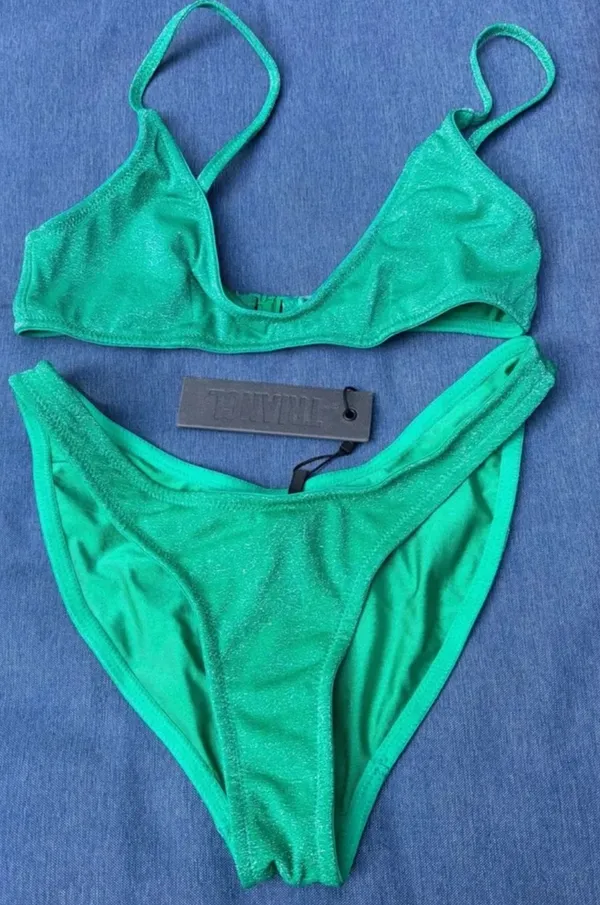Triangl sparkly green bikini - Image 2