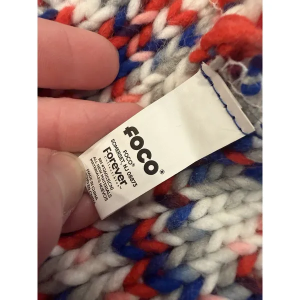 Buffalo Bills Knit Scarf Fringe End NEW - Image 2