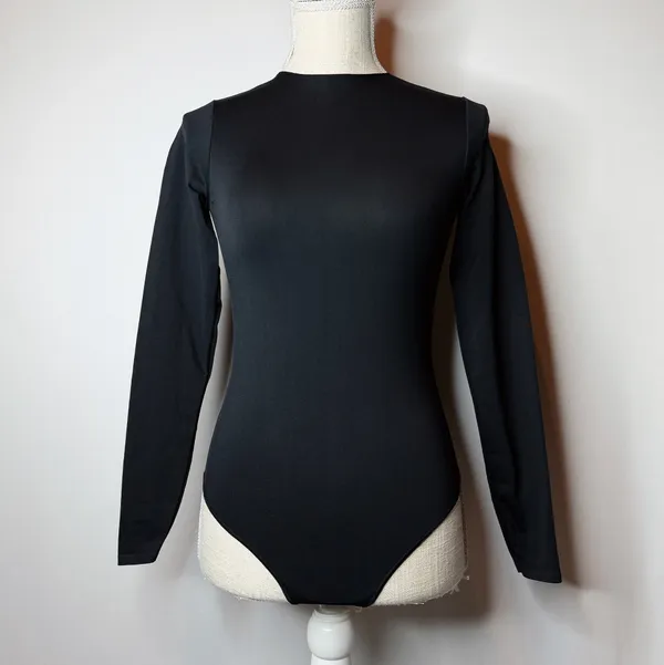 Skims Essential Crew Neck Long Sleeve Bodysuit  - Image 2