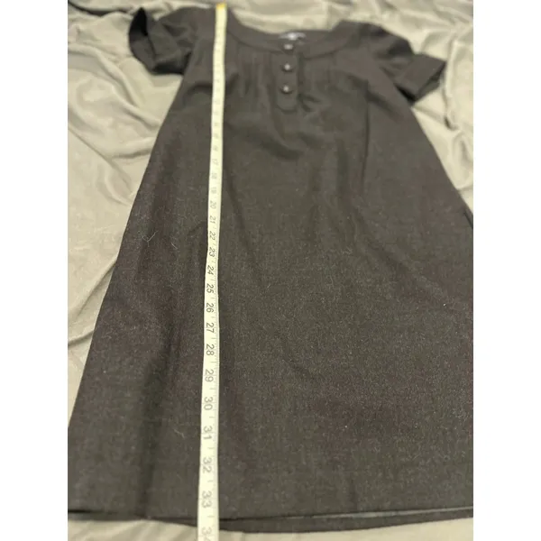 VTG GAP Wool Blend Pleated Bib Shift Dress Women SZ: 4 Black preppy mall brand - Image 4