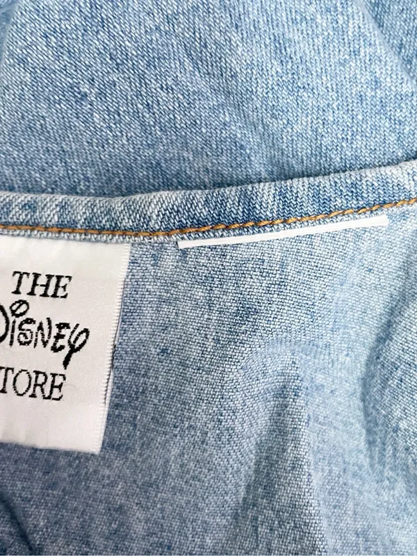 Vintage 90s Disney Store Winnie the Pooh Denim Maxi Dress Embroidered Size Large - Image 8